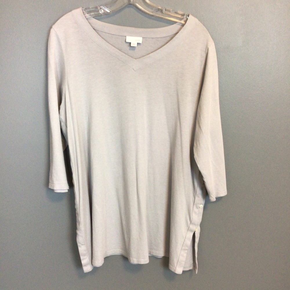 J Jill, Sz 1X, Pale purple grey 3/4 sleeves